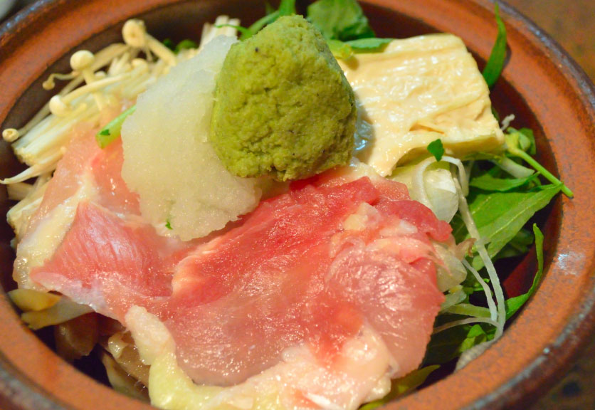 たつた旅館　名物わさび鍋