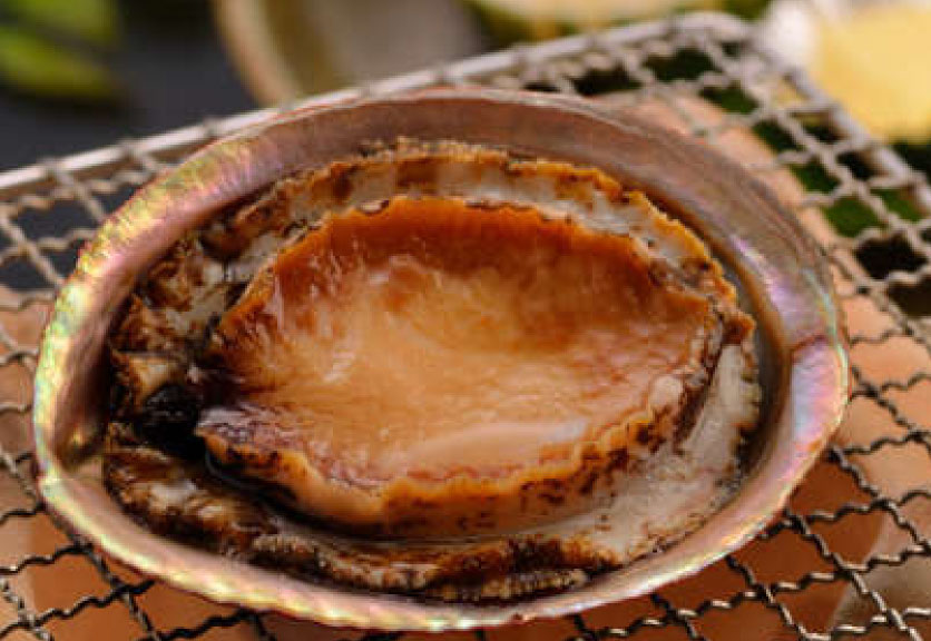 たつた旅館　追加料理（あわび焼き）